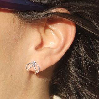 Orchid studs Sterling Silver