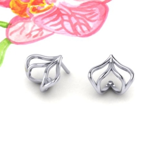 Orchid studs Sterling Silver